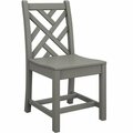 Polywood CDD100GY Chippendale Slate Grey Dining Side Chair 633CDD100GY